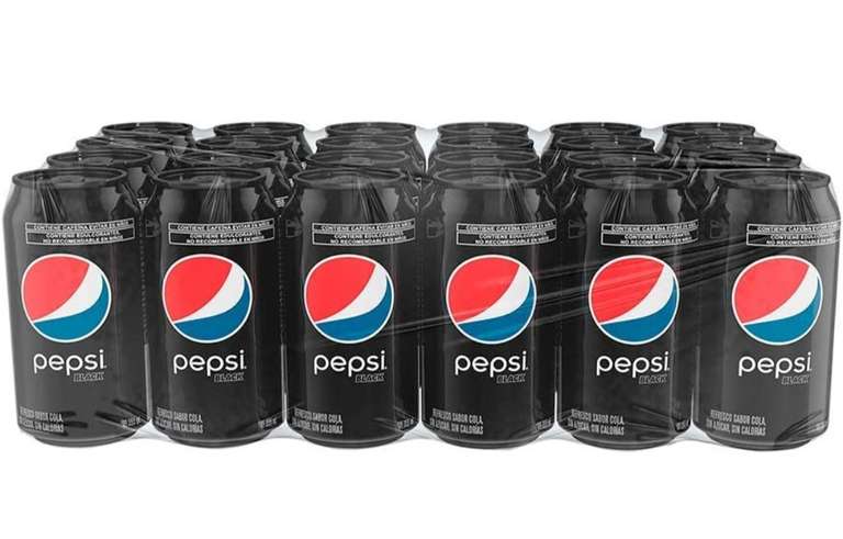 Amazon: Pepsi black 24 latas de 355ml | Planea y Ahorra, envío gratis con Prime