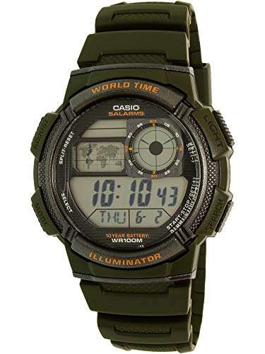 Amazon: Reloj Casio Digital Illuminator hora mundial 48 mm