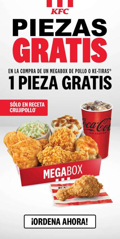 KFC - 1 pieza GRATIS en la compra de MegaBox