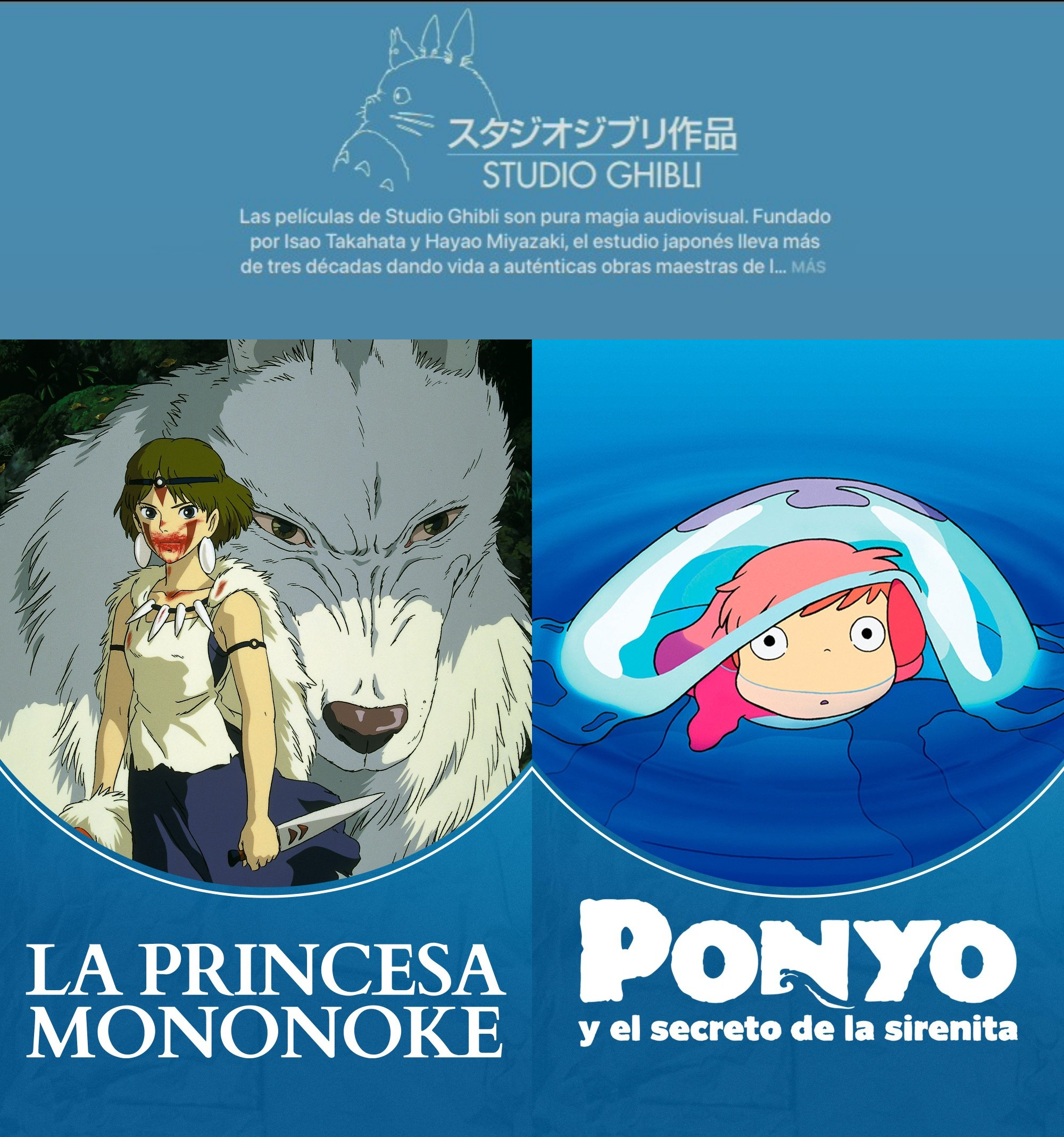 iTunes/Apple TV: Studio Ghibli: La Princesa Mononoke/Ponyo [PREVENTA | HD]