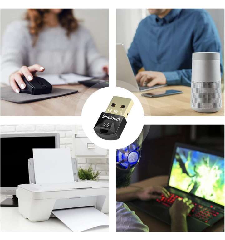 Amazon: GMK Adaptador Bluetooth USB 5.0 para PC Adecuado Computadoras, Portátiles, Ratones, Teclados, Auriculares, Altavoces, etc.