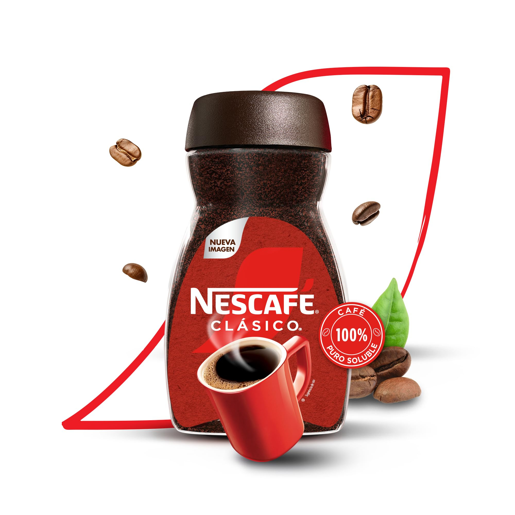 Amazon: Nescafé Clásico Café 100% Puro Soluble Frasco de 200g (comprando 10 con planea y ahorra)