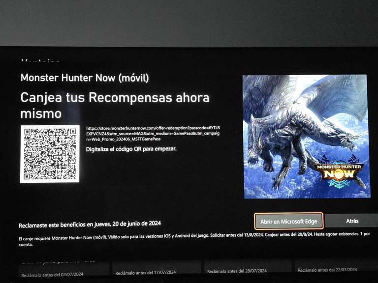Monster Hunter Now Ventaja de XBOX