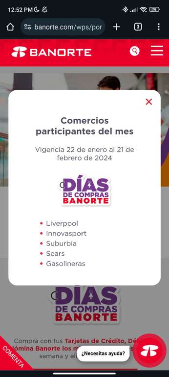 Dias de compra Banorte: 15% de bonificación con Tarjeta Digital o 10% con Tarjeta Física en Comercios Participantes