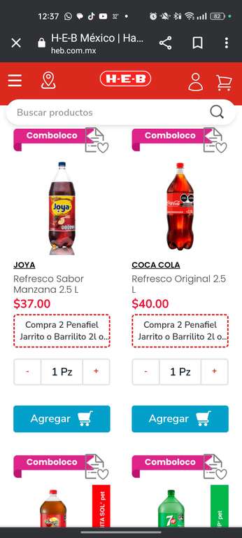 HEB: Compra 2 Penafiel Jarrito o Barrilito 2l o Coca Cola o Pepsi 2.5l 3lt y Regala 1 Limpiador de Piso 2l