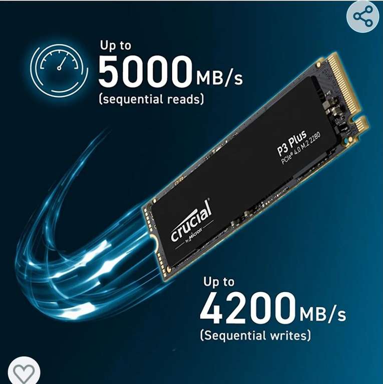 Amazon: SSD M.2 Crucial P3 Plus 1TB