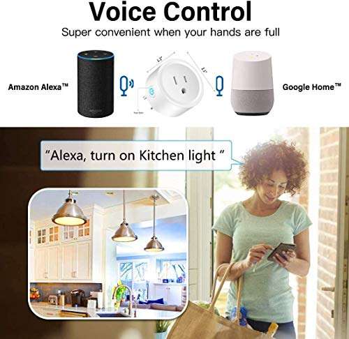 AMAZON: Enchufe Inteligente WIFI Mini Smart Plug, WiFi Smart Outlet Funciona con Alexa, Google Home