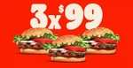 Rappi: Burger King, 3 Whopper Jr sin queso por $99, sobre el tradicional pan junior