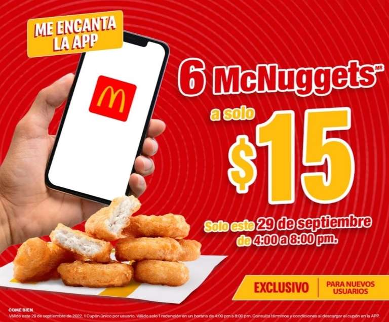 Mc Donald's: 6 poderosos nuggets por 15 pesitos
