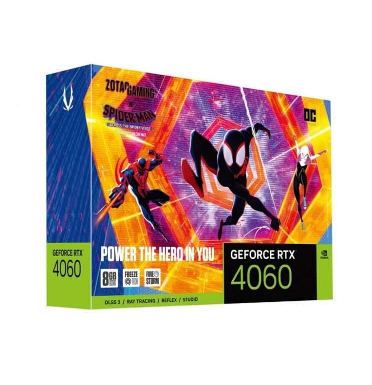 CyberPuerta: Tarjeta de Video Zotac NVIDIA GAMING GeForce RTX 4060 8GB OC Spider-Man: Across The Spider-Verse, 8GB