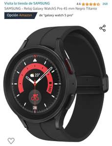 AMAZON: SAMSUNG - Reloj Galaxy Watch5 Pro 45 mm Negro Titanio