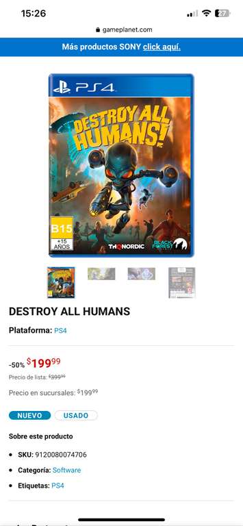 Game Planet: Destroy All Humans para ps4
