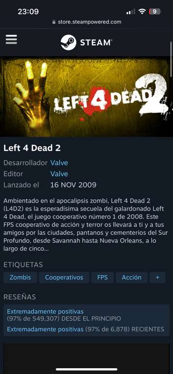 STEAM: Left 4 Dead 2 por 12 pesos!