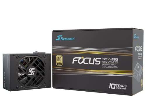 Amazon: Fuente de poder Seasonic Focus SGX-650(2021), 650W 80+ Gold, Full Modular, SFX Form Factor