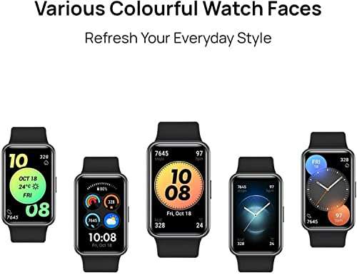 Amazon: HUAWEI Watch Fit New (GPS) - Reloj Inteligente, Pantalla AMOLED 1.64'', Bluetooth, Correa de Silicona Negro