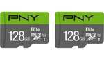 Amazon: 2 Unidades Tarjeta de Memoria microsd PNY Class 10 U1 de 128 GB