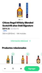 Chivas Regal Whisky Rappi Turbo GDL - Blended Scotch 18 Años Gold Signature
