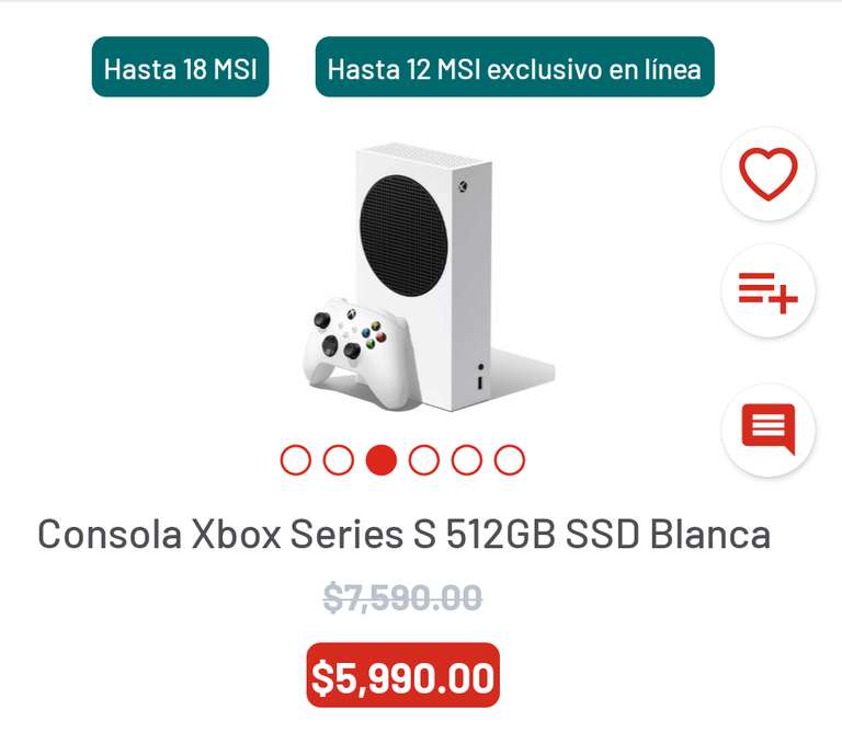 Soriana: Consola XBOX series-s-512gb