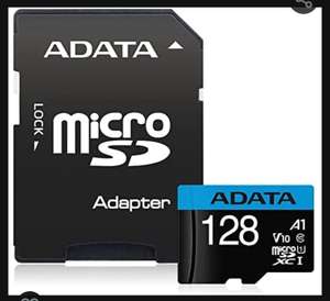 Amazon: ADATA 128 GB Tarjeta de Memoria Micro SDXC con Adaptador (Clase 10)
