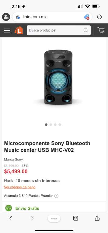 Linio: Microcomponente Sony Bluetooth Music center USB MHC-V02