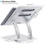 Amazon: Salandens - Soporte de Aluminio para Laptop & Tablet - Angulo Ajustable - Compatible 10" a 17"