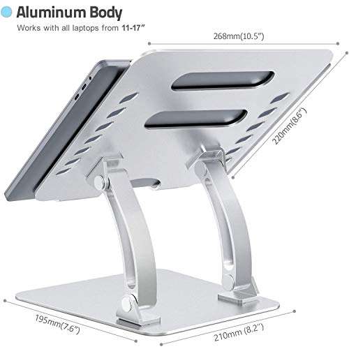 Amazon: Salandens - Soporte de Aluminio para Laptop & Tablet - Angulo Ajustable - Compatible 10" a 17"