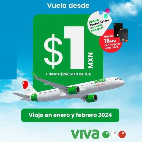 Viva Aerobus: 90 Rutas a $1 + TUA