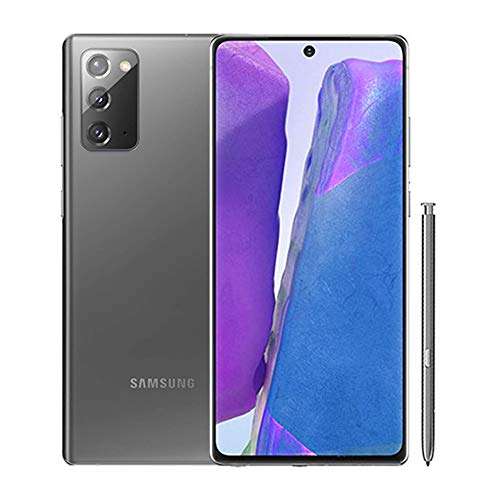Amazon: Samsung Galaxy Note 20 5G desbloqueado, Versión de Estados Unidos, 128 GB de almacenamiento, Mystic Gray (Reacondicionado)
