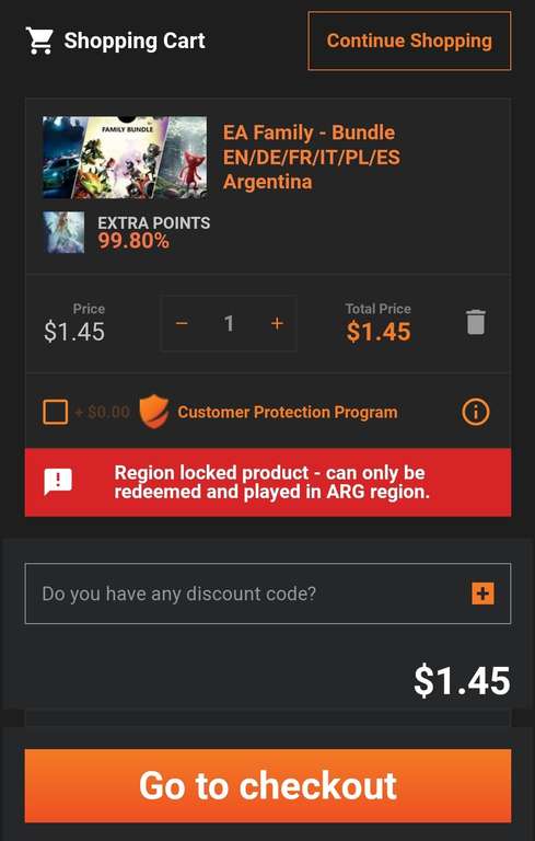 Gamivo: XBOX Paquete Familiar de EA (VPN ARGENTINA)