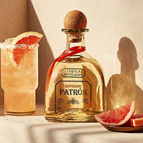 Amazon: PATRÓN, Tequila Reposado de 750 ml, Orgullosamente Mexicano, Destilado de Agave Azul, Proceso Artesanal
