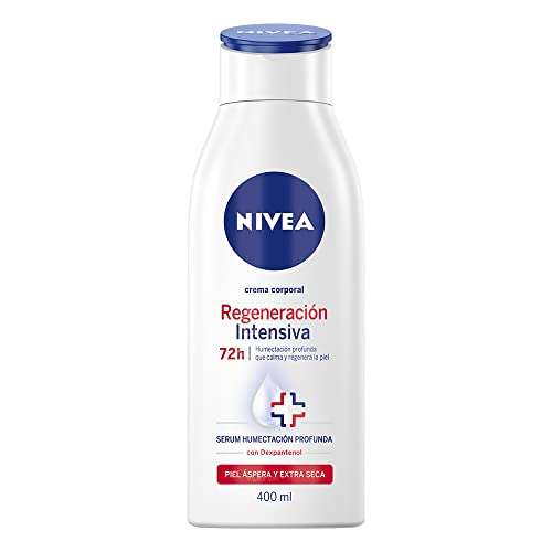 Amazon: NIVEA Crema Corporal Humectante Regeneración Intensiva 72 h (400 ml) con Dexpantenol | Planea y Ahorra, envío gratis con Prime