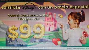 Disney+ por $99 al mes durante 12 meses con cargo a tu plan Telcel (leer descripción)