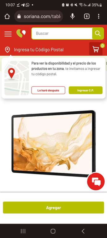 Soriana: Tablet Samsung Galaxy Tab S8 Plus 12.4 Pulg 256GB Grafito