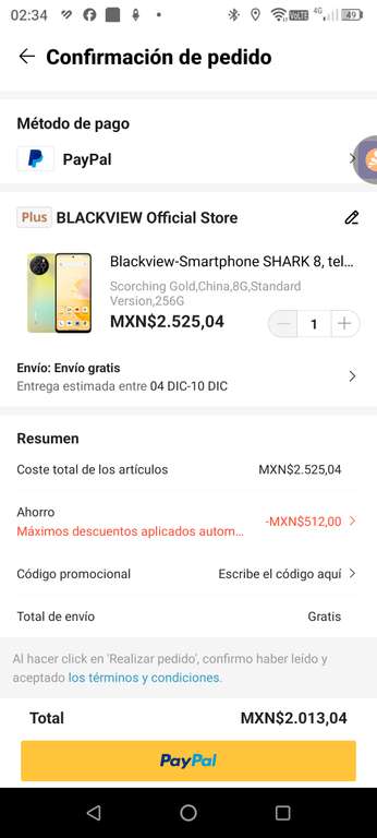 AliExpress: blackview shark 8 8GB 256GB 