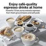 Amazon: Hamilton Beach 40715 Cafetera Espresso, 2 Tazas, Cappuccino, Mocha y Latte, 15 Bares, Negro y Plata
