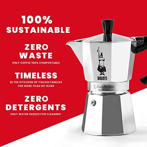 Amazon: Cafetera italiana Bialetti 6800 Moka Express 9 tazas -  promodescuentos.com
