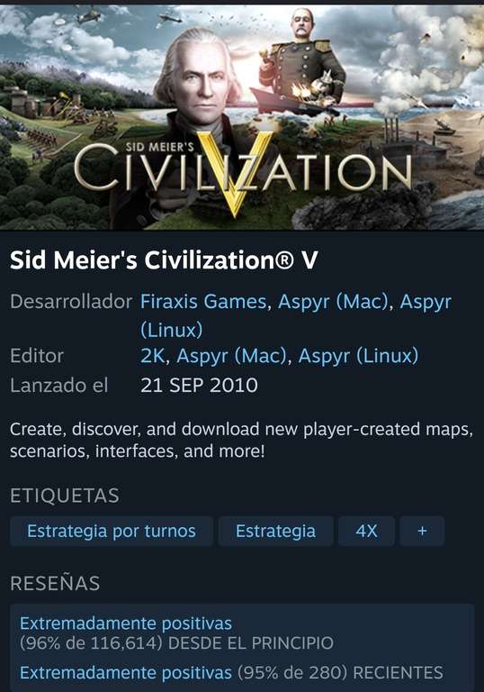 Steam: Civilization V