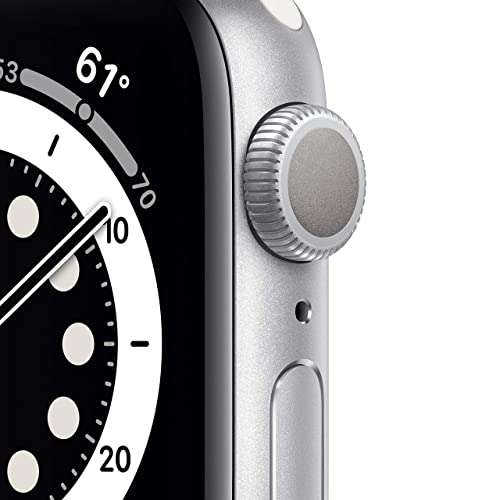 Amazon: (Reacondicionado) Apple Reloj Serie 6 (GPS, 40 mm) - Caja de Aluminio Plateado con Banda Deportiva Blanca