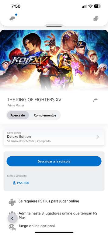 The king of fighters XV ( PlayStation Store Turkish )