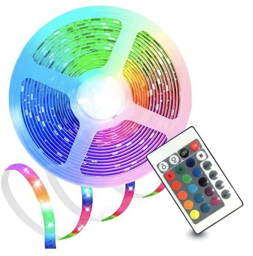 Tira LED multicolor RGB de 2 m con control remoto