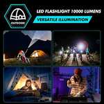 Amazon: Linterna recargable linterna LED 10000 lúmenes