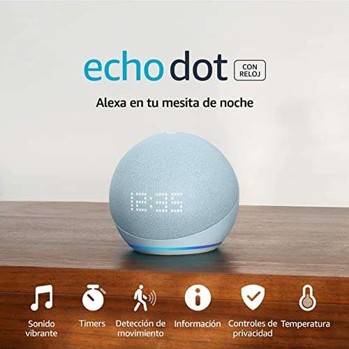 Amazon: Echo Dot con reloj 5ta Gen (pagando con efectivo)
