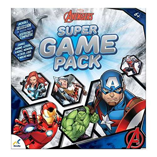 Amazon: Novelty Corp Super Game Pack, Avengers, Juego de Mesa, Juegos Clásicos y Tradicionales