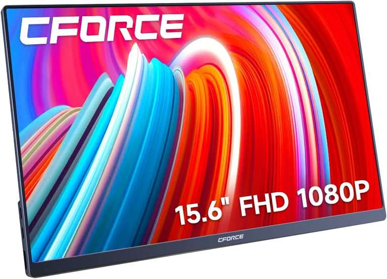 Amazon: FORCE Monitor portátil, 15.6" 1080P FHD USB C HDMI, HDR para PC, Mac, teléfono, Xbox Switch PS5
