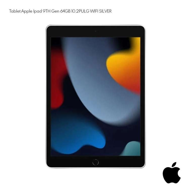 Mercado Libre: Tablet Apple iPad 9th Gen 64gb 10.2 Plata + audífonos + lápiz | Pagando con TDC Dig Banorte + Cupón siendo nivel 6