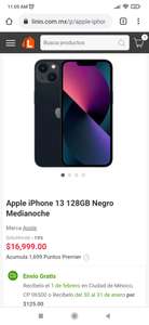 Linio: Apple iPhone 13 128GB Negro Medianoche con HSBC DIGITAL