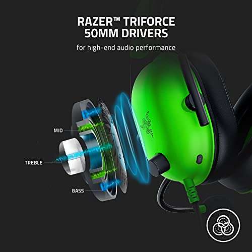 Amazon: Razer BlackShark V2 X Gaming Headset: 7.1 3.5mm Audio Jack - Green