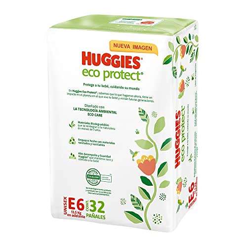 Amazon: Pañales huggies eco protect etapa 6 planea y cancela