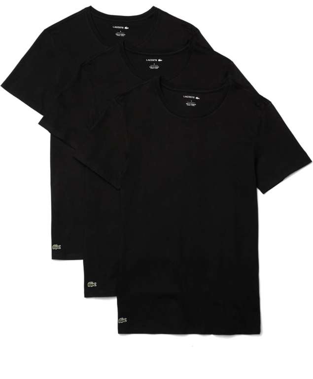 Amazon: Lacoste Essentials - Camisetas de cuello redondo para hombre, 3 unidades, 100% algodón, ajustadas XL
