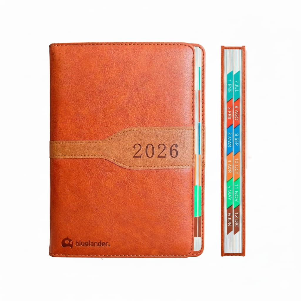 Amazon: Agenda 2026, Planificador Diario, Semanal y Mensual, Tamaño A5 (22 * 14,8 cm) Pasta Gruesa, Papel de Calidad